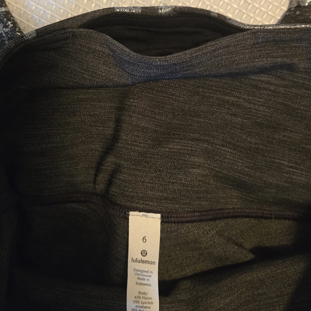 NWOT Lululemon Wunder Under HR Tight  Gray And Silver  Leggings